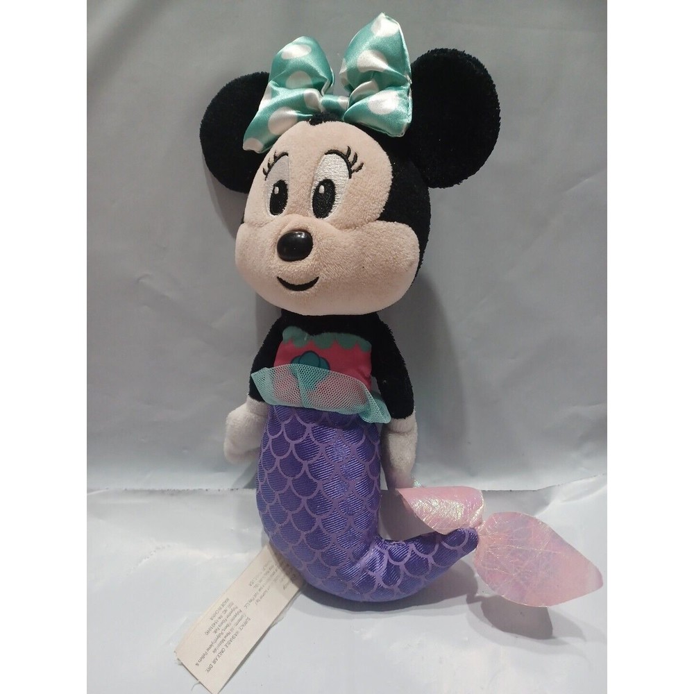 Disney Jr MERMAID MINNIE MOUSE 9" Plush Stuffed Animal Toy - Picture 2 of 6